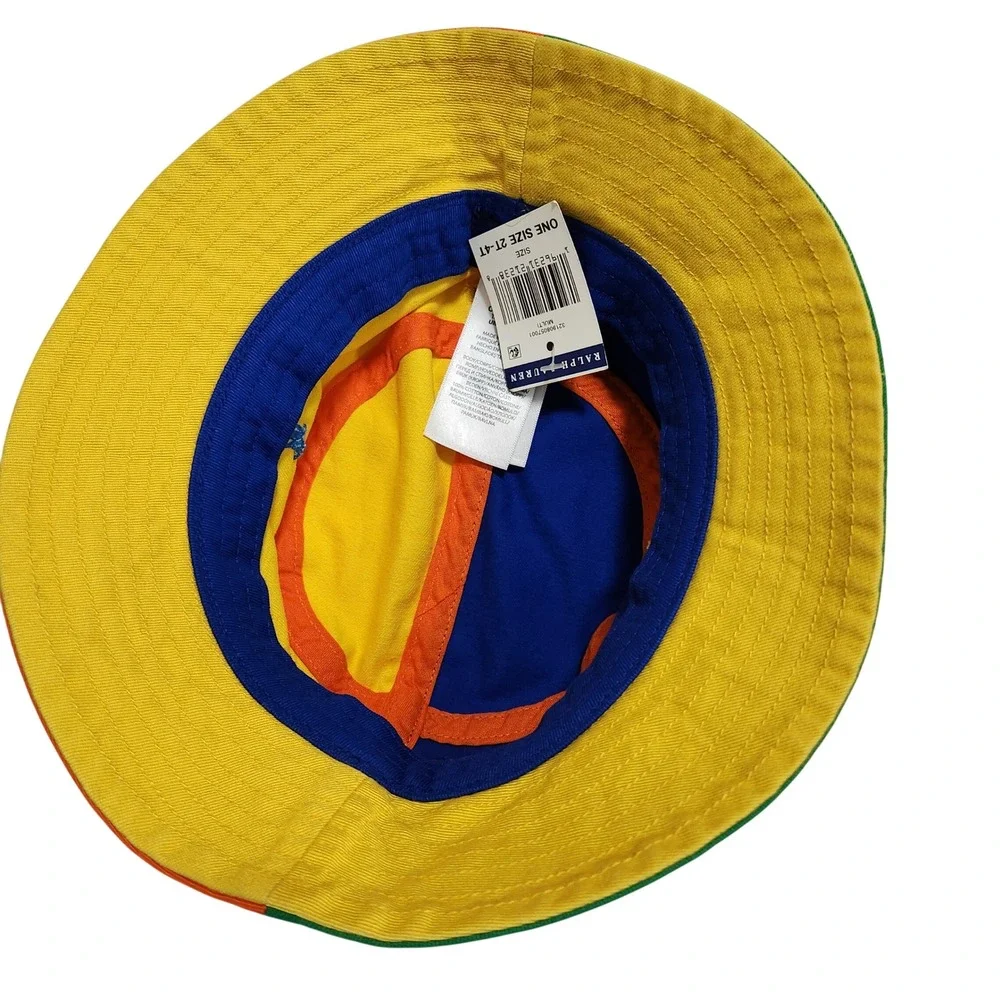 Polo Ralph Lauren Kids Colorblock Reversible Bucket Hat Multi 2T-4T Unisex Rare